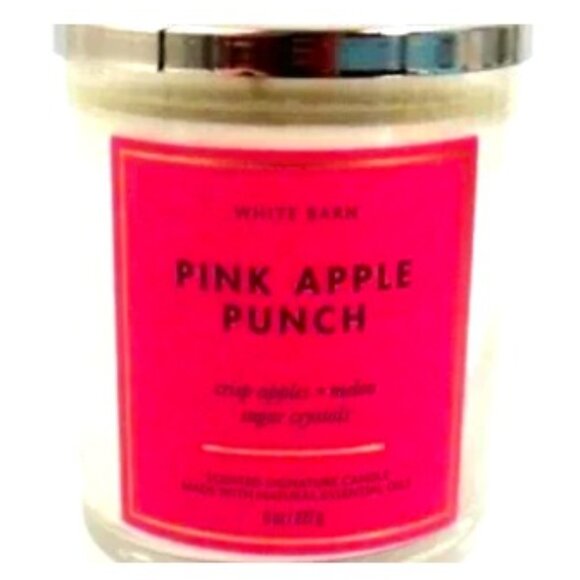 Bath and Body Works White Barn Pink Apple Punch New Single Wick Candle - Picture 1 of 1